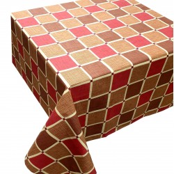 ΤΡΑΠΕΖΟΜΑΝΤΗΛΟ ΚΟΜΒΟΣ ΚΑΡΟ POLYCOTTON DESIGN-2 RED 140X220