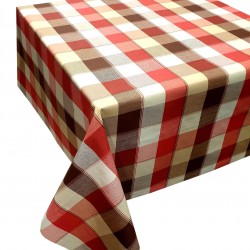 ΤΡΑΠΕΖΟΜΑΝΤΗΛΟ ΚΟΜΒΟΣ ΚΑΡΟ POLYCOTTON DESIGN-3 RED 140X220