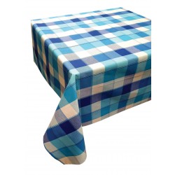 ΤΡΑΠΕΖΟΜΑΝΤΗΛΟ ΚΟΜΒΟΣ ΚΑΡΟ POLYCOTTON DESIGN-3 TURQUOISE 140X220