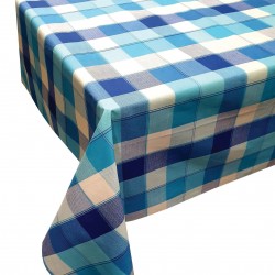 ΤΡΑΠΕΖΟΜΑΝΤΗΛΟ ΚΟΜΒΟΣ ΚΑΡΟ POLYCOTTON DESIGN-3 TURQUOISE 140X220