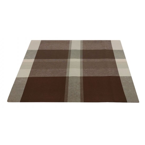ΤΡΑΠΕΖΟΜΑΝΤΗΛΟ ΚΟΜΒΟΣ ΛΟΝΕΤΑ ΥΦΑΝΤΟ  ΚΑΡΟ BROWN-BEIGE 140X140