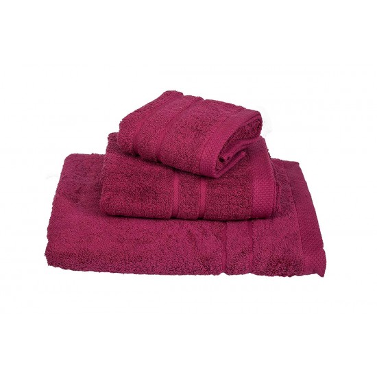 ΣΕΤ ΠΕΤΣΕΤΕΣ 3 ΤΜΧ LE BLANC ΠΕΝΝΙΕ 600ΓΡ/Μ2 CRIMSON (40X60, 50X95, 80X145)