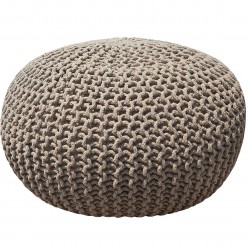 ΠΟΥΦ MACRAME ΚΟΜΒΟΣ ΜΕ ΕΣΩΤΕΡΙΚΗ ΓΕΜΙΣΗ 70X70X45 BEIGE