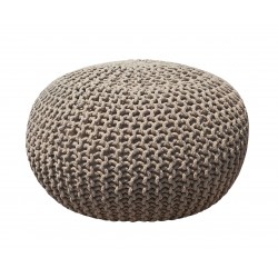 ΠΟΥΦ MACRAME ΚΟΜΒΟΣ ΜΕ ΕΣΩΤΕΡΙΚΗ ΓΕΜΙΣΗ 70X70X45 BEIGE