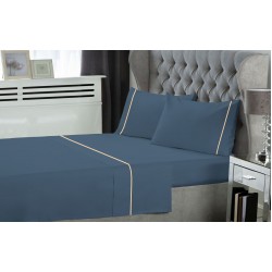 ΣΕΤ ΣΕΝΤΟΝΙΑ LEBLANC ΜΟΝΟΧΡΩΜΑ ΜΕ ΦΥΤΙΛΙ POLYCOTTON 50/50 TC144 DUSTY BLUE ΥΠΕΡΔΙΠΛΑ 240X270
