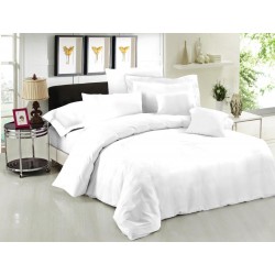ΣΕΝΤΟΝΙ ΜΕΜΟΝΟΜΕΝΟ LEBLANC ΜΟΝΟΧΡΩΜΟ POLYCOTTON 50/50 TC144 WHITE ΜΟΝΟ ΜΕ ΛΑΣΤΙΧΟ 100X200+35