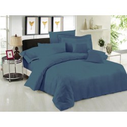 ΣΕΝΤΟΝΙ ΜΕΜΟΝΟΜΕΝΟ LEBLANC ΜΟΝΟΧΡΩΜΟ POLYCOTTON 50/50 TC144 DUSTY BLUE ΜΟΝΟ ΜΕ ΛΑΣΤΙΧΟ 100X200+35