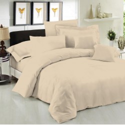 ΣΕΝΤΟΝΙ ΜΕΜΟΝΟΜΕΝΟ LEBLANC ΜΟΝΟΧΡΩΜΟ POLYCOTTON 50/50 TC144 SAND ΜΟΝΟ ΜΕ ΛΑΣΤΙΧΟ 100X200+35