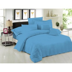 ΣΕΝΤΟΝΙ ΜΕΜΟΝΟΜΕΝΟ LEBLANC ΜΟΝΟΧΡΩΜΟ POLYCOTTON 50/50 TC144 BLUE ΜΟΝΟ ΜΕ ΛΑΣΤΙΧΟ 100X200+35