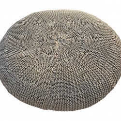 ΠΟΥΦ MACRAME ΚΟΜΒΟΣ ΜΕ ΕΣΩΤΕΡΙΚΗ ΓΕΜΙΣΗ 200X200X50 BEIGE