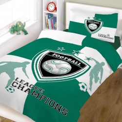 ΣΕΤ ΣΕΝΤΟΝΙΑ ΚΟΜΒΟΣ CHAMPIONS GREEN WHITE ΜΟΝΑ 160X240