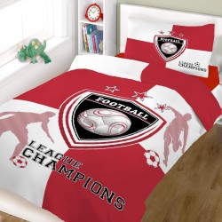 ΣΕΤ ΣΕΝΤΟΝΙΑ ΚΟΜΒΟΣ CHAMPIONS RED WHITE ΜΟΝΑ 160X240