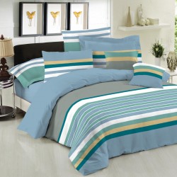 ΣΕΤ ΣΕΝΤΟΝΙΑ LE BLANC PREMIUM COTTON 100% NEVADA BLUE ΜΟΝΑ 170X270
