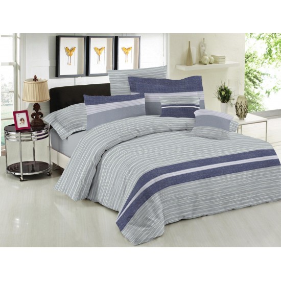 ΣΕΤ ΣΕΝΤΟΝΙΑ LE BLANC PREMIUM COTTON 100% BROOKLYN ICE ΥΠΕΡΔΙΠΛΑ ΜΕ ΛΑΣΤΙΧΟ 160X200+33