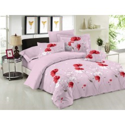 ΣΕΤ ΚΟΥΒΕΡΛΙ LE BLANC PREMIUM COTTON 100% ANEMONE PINK ΜΟΝΟ 160X240