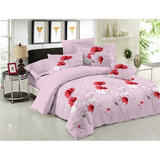 ΣΕΤ ΚΟΥΒΕΡΛΙ LE BLANC PREMIUM COTTON 100% ANEMONE PINK ΜΟΝΟ 160X240