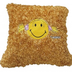 ΜΑΞΙΛΑΡΙ ΔΙΑΚΟΣΜΗΤΙΚΟ ΚΟΜΒΟΣ 100% POLYESTER 45X45 SMILEY FACE YELLOW