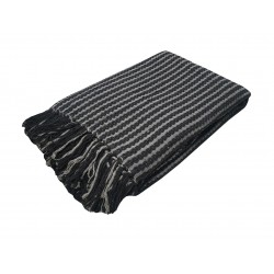 ΡΙΧΤΑΡΙ ΥΦΑΝΤΟ ΚΟΜΒΟΣ ΒΑΜΒΑΚΕΡΟ ΙΝΔΙΑΣ 2Θ BLACK - LIGHT GREY 180X250