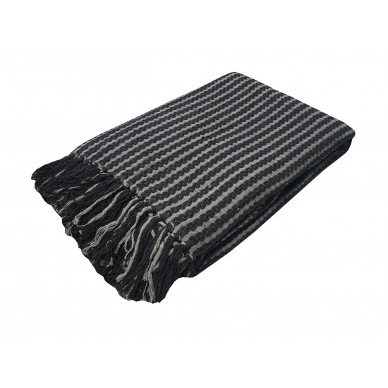 ΡΙΧΤΑΡΙ ΥΦΑΝΤΟ ΚΟΜΒΟΣ ΒΑΜΒΑΚΕΡΟ ΙΝΔΙΑΣ 2Θ BLACK - LIGHT GREY 180X250