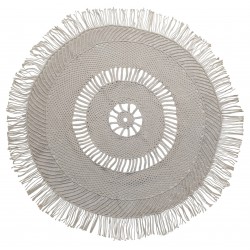 ΧΑΛΙ MACRAME ΚΟΜΒΟΣ ΣΤΡΟΓΓΥΛΟ 100% COTTON NATURAL Φ150