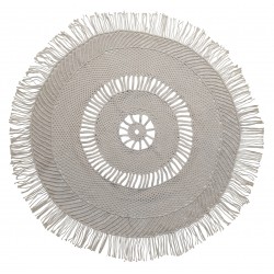 ΧΑΛΙ MACRAME ΚΟΜΒΟΣ ΣΤΡΟΓΓΥΛΟ 100% COTTON NATURAL Φ150