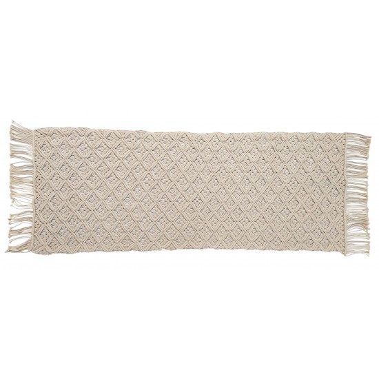 ΧΑΛΙ MACRAME ΚΟΜΒΟΣ 100% COTTON NATURAL 60X140