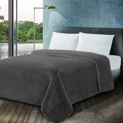 ΚΟΥΒΕΡΤΑ ΚΟΜΒΟΣ ΒΕΛΟΥΤΕ 600GR ΜΟΝΗ 160X220 CHATEUA GREY