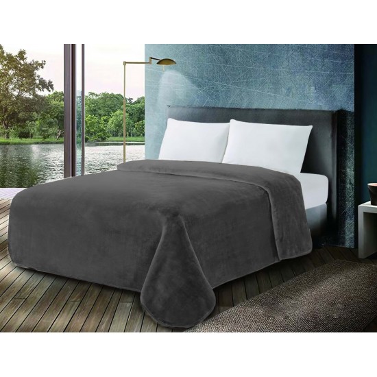 ΚΟΥΒΕΡΤΑ ΚΟΜΒΟΣ ΒΕΛΟΥΤΕ 600GR ΜΟΝΗ 160X220 CHATEUA GREY