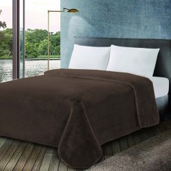 ΚΟΥΒΕΡΤΑ ΚΟΜΒΟΣ ΒΕΛΟΥΤΕ 600GR ΥΠΕΡΔΙΠΛΗ 220X240 COFFEE QUARTZ