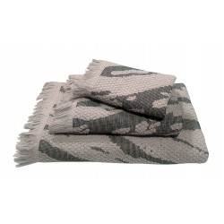 ΠΕΤΣΕΤΑ LE BLANC ΠΕΝΝΙΕ ΖΑΚΑΡ 525GR/M2 NAXOS GREY ΣΩΜΑΤΟΣ 70X140
