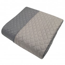 ΚΟΥΒΕΡΛΙ LE BLANC MICROFIBER ULTRASONIC 90GR/M2 NEW ΜΕ ΡΕΛΙ ΓΚΡΙ - ΑΝΟΙΧΤΟ ΓΚΡΙ ΣΟΥΠΕΡ ΥΠΕΡΔΙΠΛΟ 240Χ260