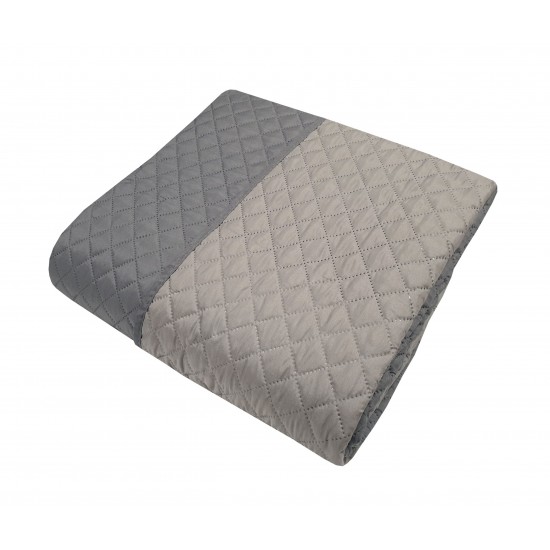 ΚΟΥΒΕΡΛΙ LE BLANC MICROFIBER ULTRASONIC 90GR/M2 NEW ΜΕ ΡΕΛΙ ΓΚΡΙ - ΑΝΟΙΧΤΟ ΓΚΡΙ ΣΟΥΠΕΡ ΥΠΕΡΔΙΠΛΟ 240Χ260