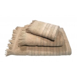 ΠΕΤΣΕΤΑ LE BLANC ΠΕΝΝΙΕ ΖΑΚΑΡ 550GR/M2 PAROS BEIGE ΠΡΟΣΩΠΟΥ 50X90