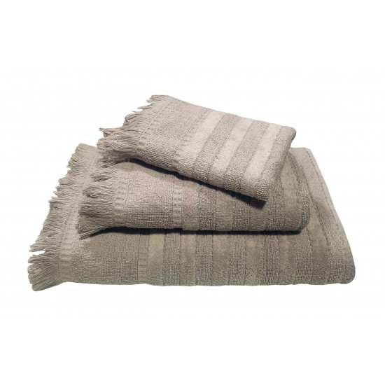 ΠΕΤΣΕΤΑ LE BLANC ΠΕΝΝΙΕ ΖΑΚΑΡ 550GR/M2 PAROS GREY ΣΩΜΑΤΟΣ 70X140