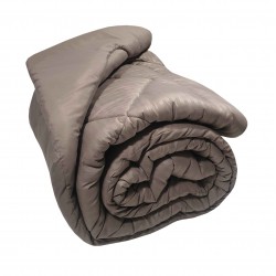 ΠΑΠΛΩΜΑ ΜΙΚΡΟΙΝΩΝ STRIPE ΚΟΜΒΟΣ MOKA SATIN STRIPE - MOKA PLAIN ΔΙΠΛΟ 200X240