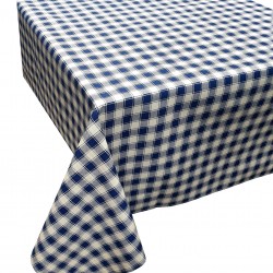 ΤΡΑΠΕΖΟΜΑΝΤΗΛΟ ΚΟΜΒΟΣ ΚΑΡΟ POLYCOTTON DESIGN-1 BLUE 140X140