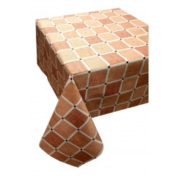 ΤΡΑΠΕΖΟΜΑΝΤΗΛΟ ΚΟΜΒΟΣ ΚΑΡΟ POLYCOTTON DESIGN-2 BEIGE 140X140