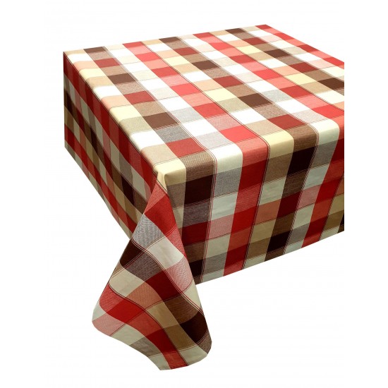ΤΡΑΠΕΖΟΜΑΝΤΗΛΟ ΚΟΜΒΟΣ ΚΑΡΟ POLYCOTTON DESIGN-3 RED 140X140