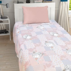 ΚΟΥΒΕΡΛΙ GIRLY PINK-GREY 160X220