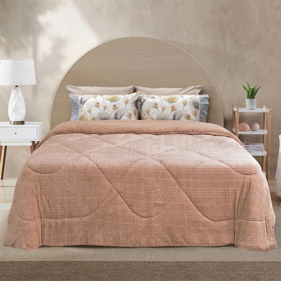 ΚΟΥΒΕΡΤΟΠΑΠΛΩΜΑ DANIA MOCCA 220X240