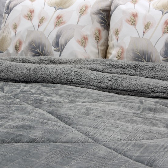 ΚΟΥΒΕΡΤΟΠΑΠΛΩΜΑ DANIA GREY 220X240