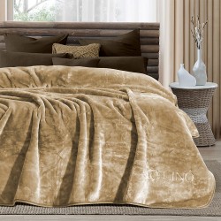ΚΟΥΒΕΡΤΑ VELLUT MOCCA 220X240