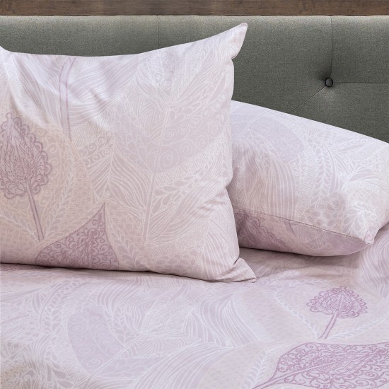 ΣΕΤ ΠΑΠΛΩΜΑΤΟΘΗΚΗ JACQUARD MAUVE 160Χ240