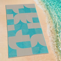 ΠΕΤΣΕΤΑ ΘΑΛΑΣΣΗΣ GEOMETRICO LGREY-AQUA 86X160