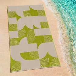 ΠΕΤΣΕΤΑ ΘΑΛΑΣΣΗΣ GEOMETRICO LGREY-GREEN 86X160
