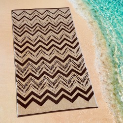 ΠΕΤΣΕΤΑ ΘΑΛΑΣΣΗΣ ZIGZAGE BROWN 86X160