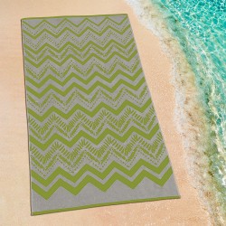 ΠΕΤΣΕΤΑ ΘΑΛΑΣΣΗΣ ZIGZAGE LGREY-GREEN 86X160