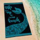 ΠΕΤΣΕΤΑ ΘΑΛΑΣΣΗΣ BEACH TIME BLACK-PETROL 86X160