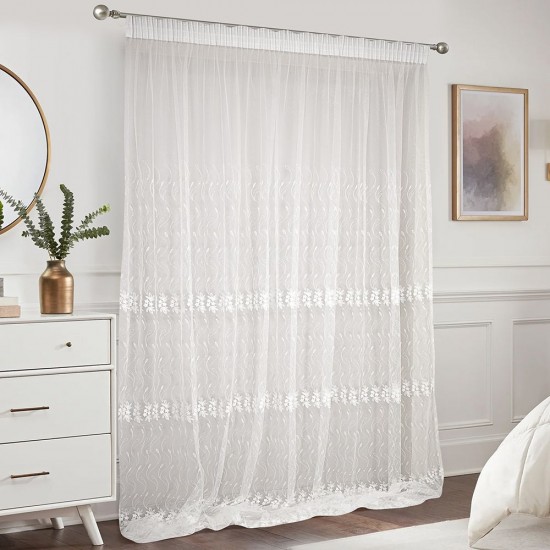 ΚΟΥΡΤΙΝΑ RESIO WHITE ΜΕ ΤΡΕΣΑ 280X300