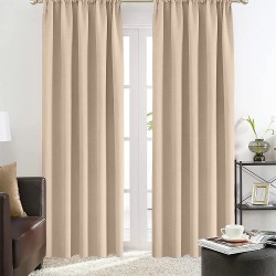 ΚΟΥΡΤΙΝΑ EMB BASKO ΜΕ ΤΡΕΣΑ TAUPE 150X240